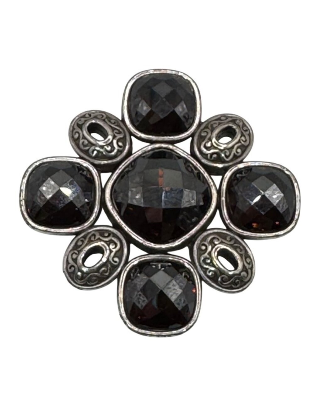 Brighton Venus Rising Vintage Silver-Tone Brooch Swarovski Crystals Faceted Vtg